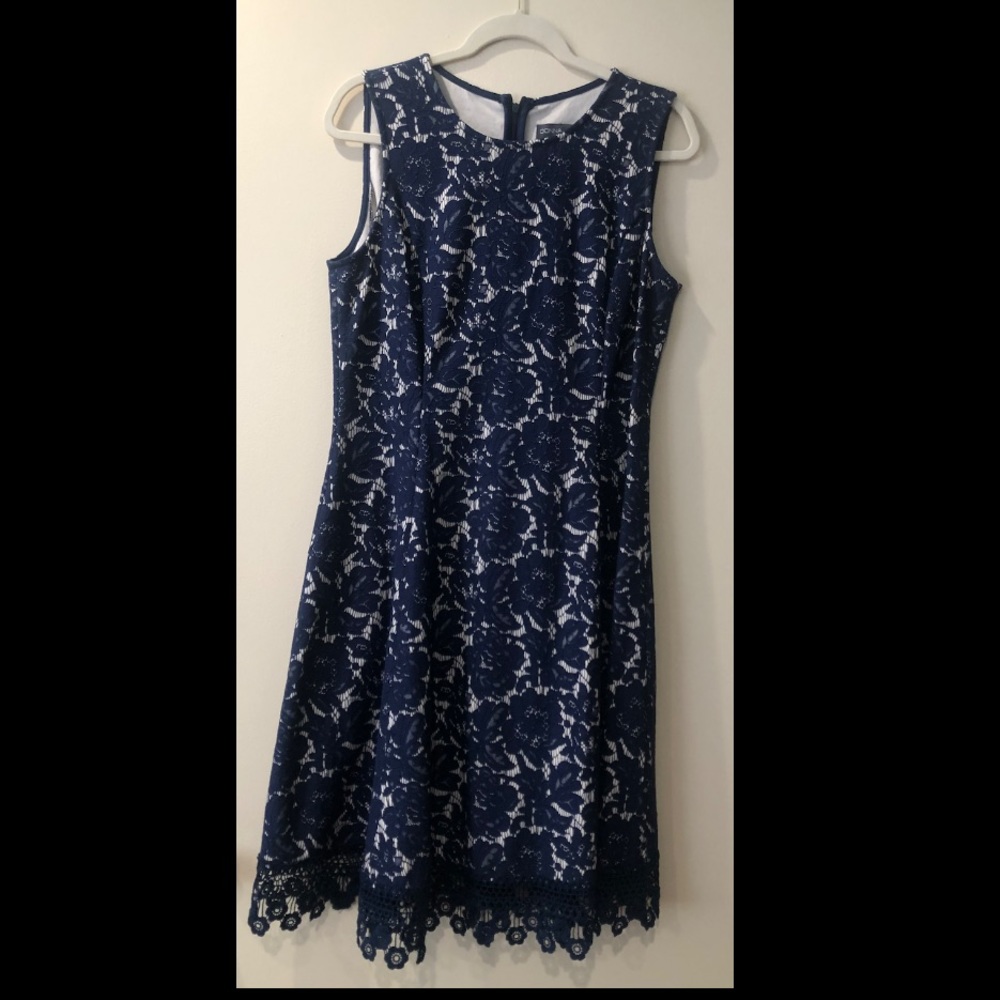 Donna Ricco Navy Blue Dress